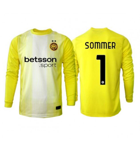 Moške Nogometnih dresov Inter Milan Yann Sommer #1 Vratar Gostujoči 2025-26 Dolgi rokavi Moške Nogometnih dresov Inter Milan Yann Sommer #1 Vratar Gostujoči 2025-26 Dolgi rokavi